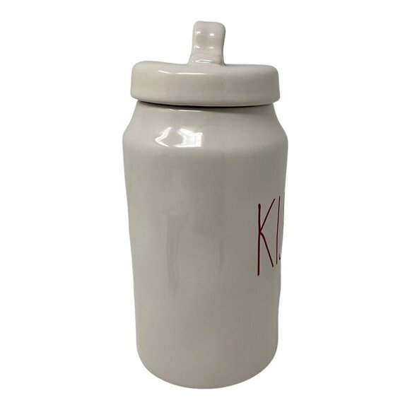 Rae Dunn KISSES Ceramic Canister 9in Tall Magenta Valentines Day Love Holiday - Picture 4 of 11